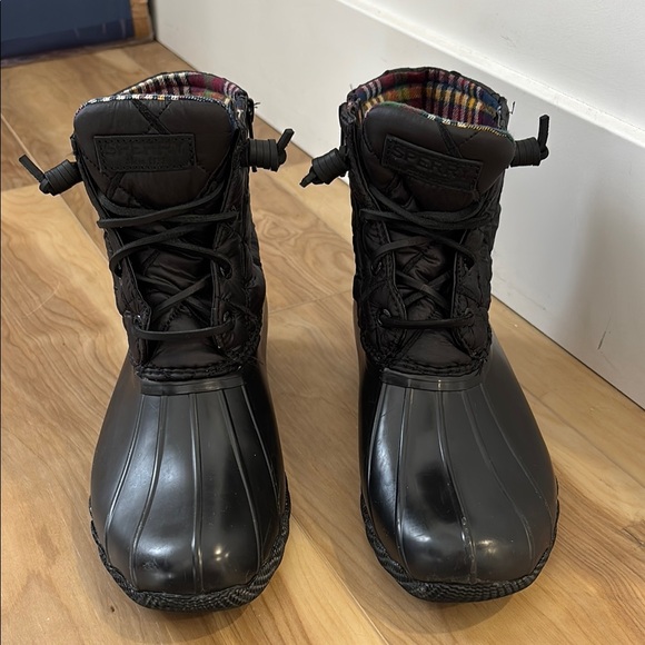 Sperry Black Quilted Boots - Picture 3 of 6